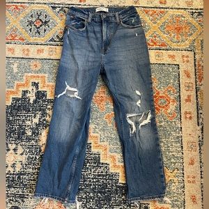 Abercrombie Curve Love The Ankle Straight Ultra High Rise